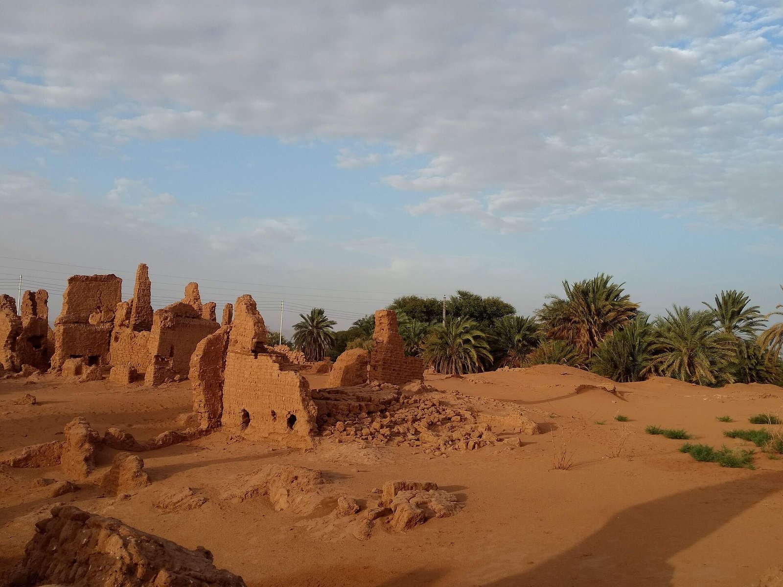 Mud-brick ruins at Balat in Egypt's Dakhla Oasis