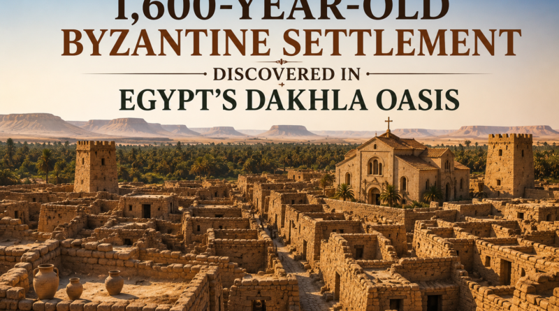 AI-generated reconstruction of a Byzantine-era settlement in Egypt's Dakhla Oasis